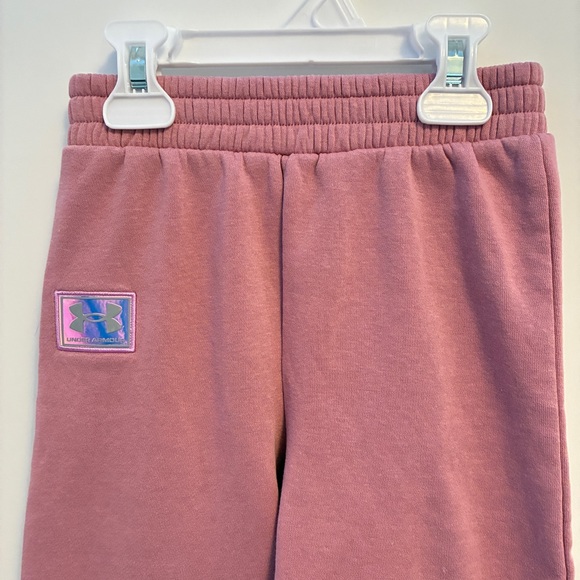 Under Armour Toddler Girl's UA Rival Flare Leg Sweatsuit Pink Size 3T - Picture 6 of 8